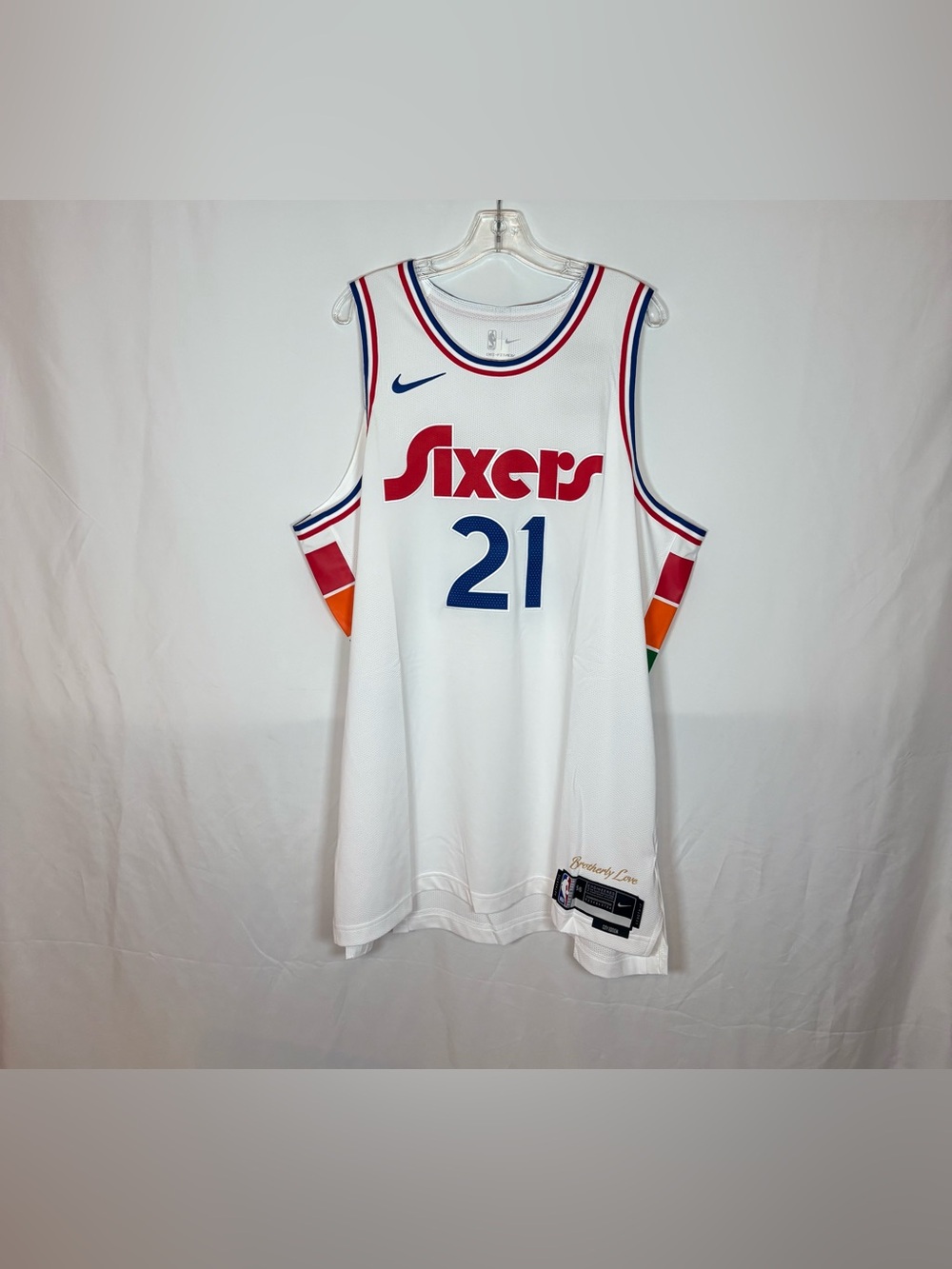 Nike Philadelphia 76ers #21 Embiid 2024 Authentic City Edition Jersey 56